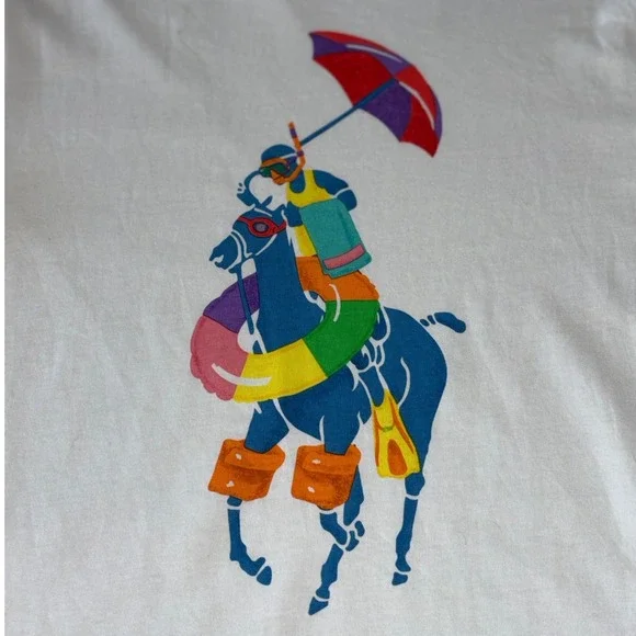 NWOT Polo Ralph Lauren Boys Scuba Summer Big Pony Colorful T-Shirt Size 8 - Picture 2 of 3